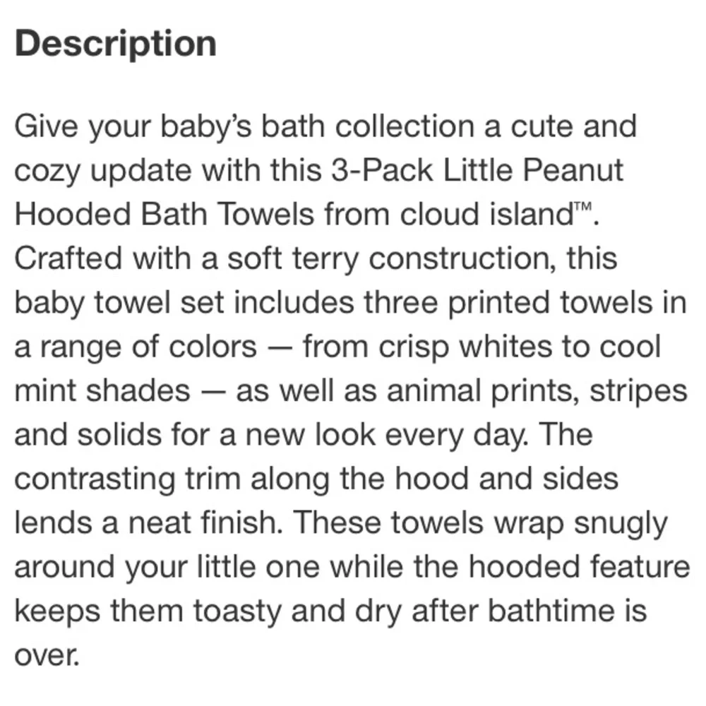 3pk Baby Hooded Bath Towel - Cloud Island™